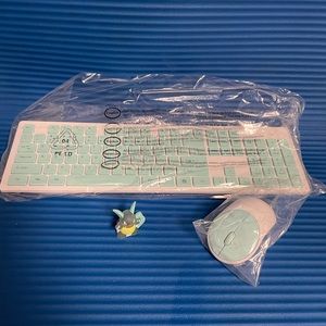 Wireless Keyboard & Mouse Mint Color Bluetooth